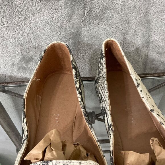 Madden Girl Henie Comfort Flats shoes women’s size 7 Snakeskin print Pointed Toe - Picture 4 of 11